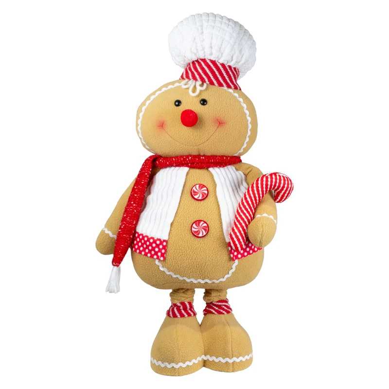Lebkuchenfiguren ausziehbar 64-100cm (77-115cm) Dekofigur 2 Designs mit Zuckerstange