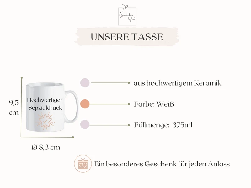 Tasse personalisiert - für Paare mit Datum