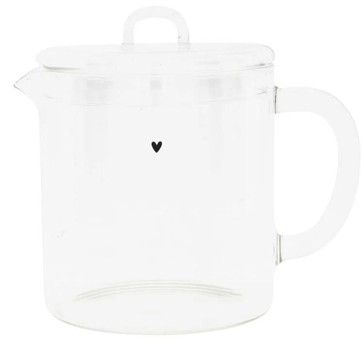 Bastion Collections Glas Teekanne Black Heart