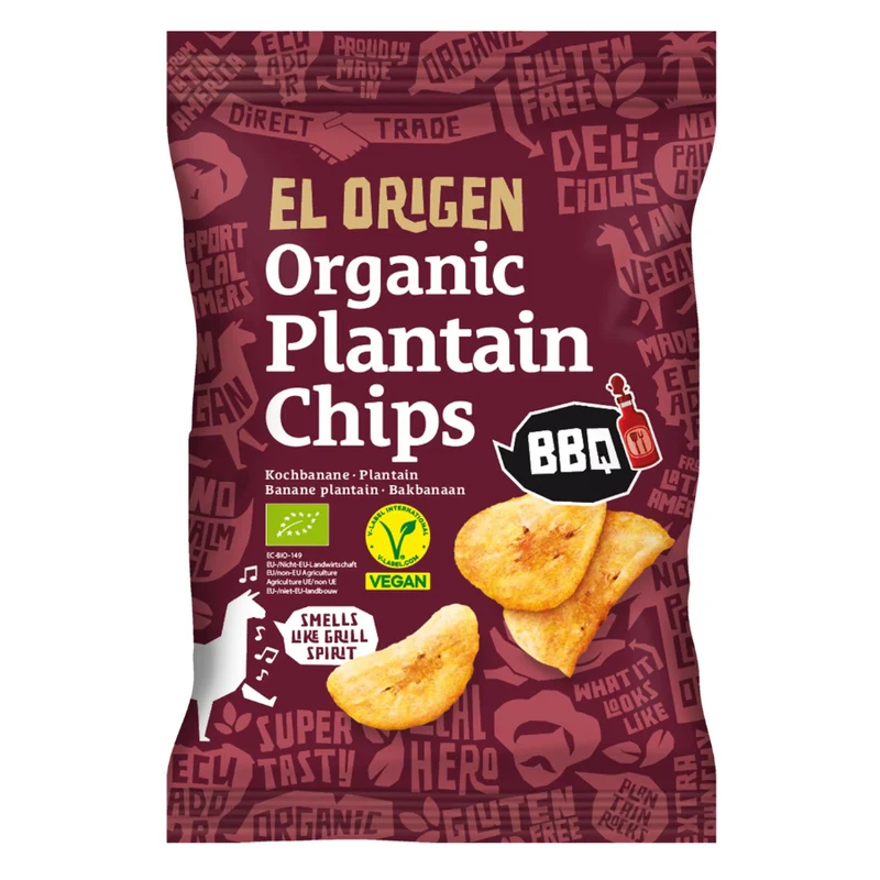 Bio Kochbananen Chips mit BBQ
