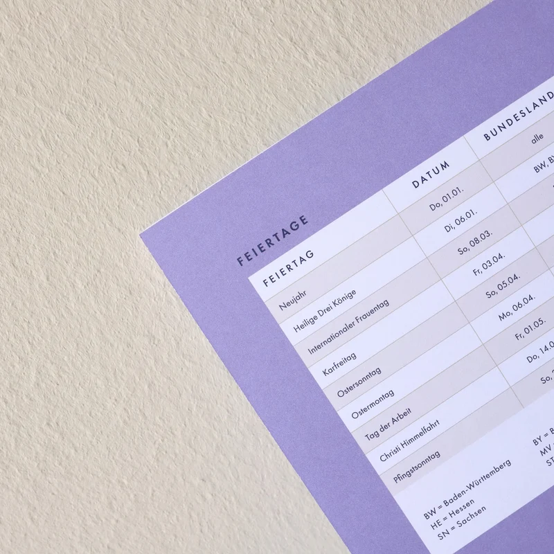 Familienwandkalender 2026