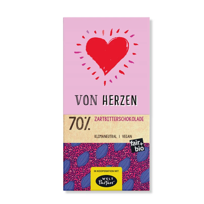 Zartbitter-Schokolade (70%) – Von Herzen