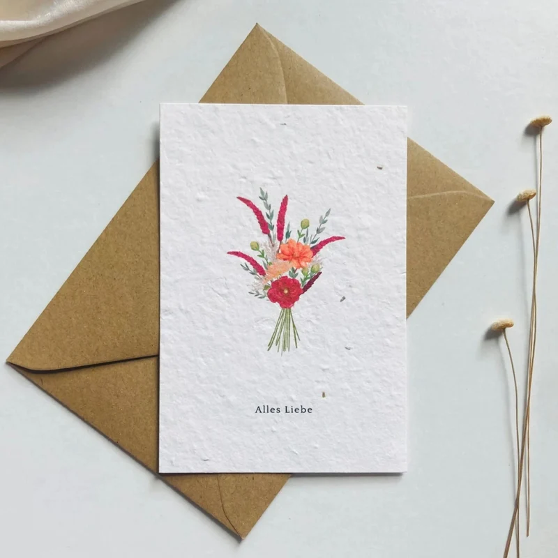 Einpflanzbare Postkarte – Liebe (versch. Designs)