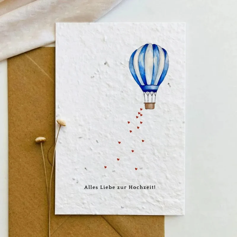 Einpflanzbare Postkarte – Liebe (versch. Designs)