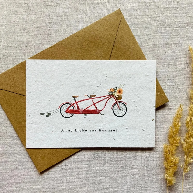 Einpflanzbare Postkarte – Liebe (versch. Designs)