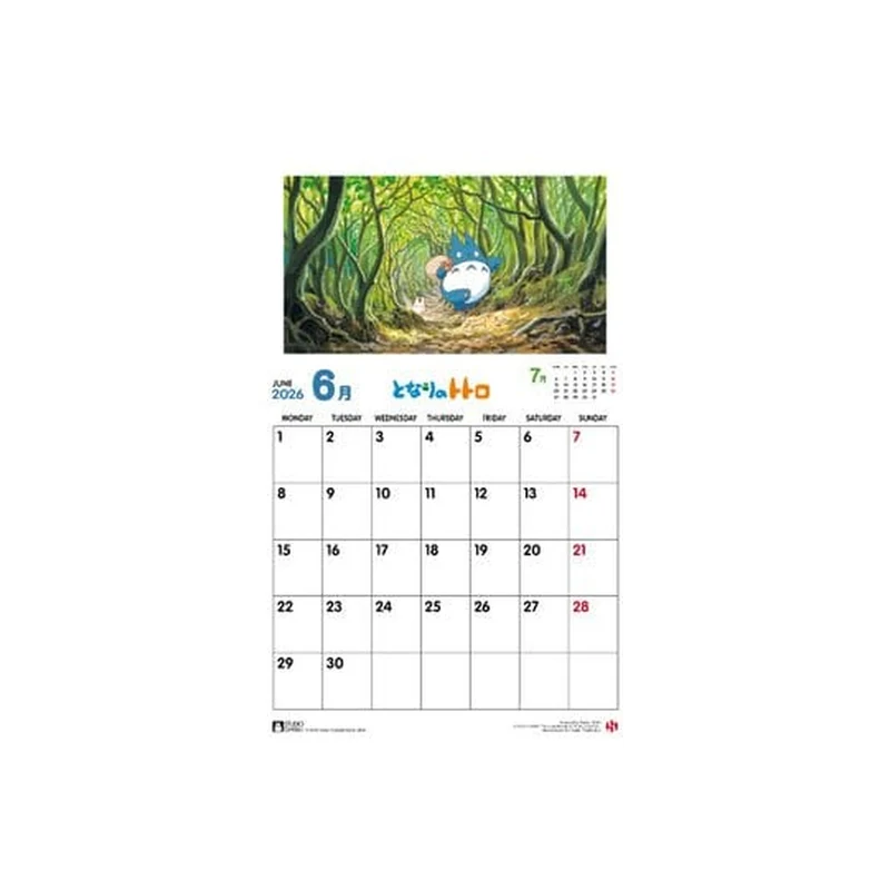 Mein Nachbar Totoro Kalender 2026 *Englische Version*