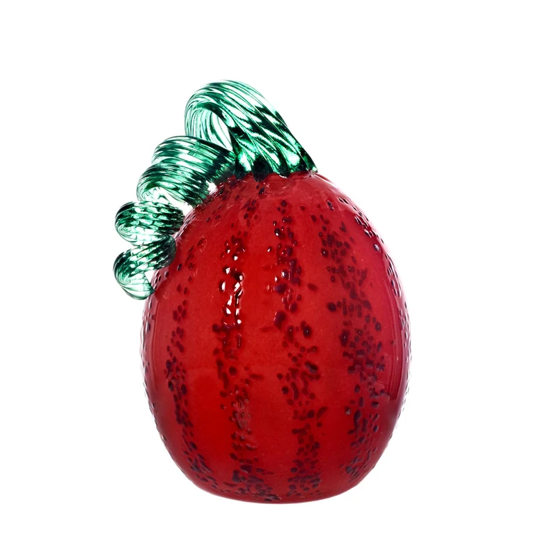 Kürbis Gemüse 18cm Glas Früchte Figuren Küche Vitrine Sammeln Glaskunst
