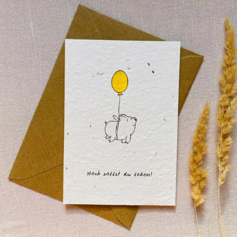 Einpflanzbare Postkarte – Geburtstag (versch. Designs)