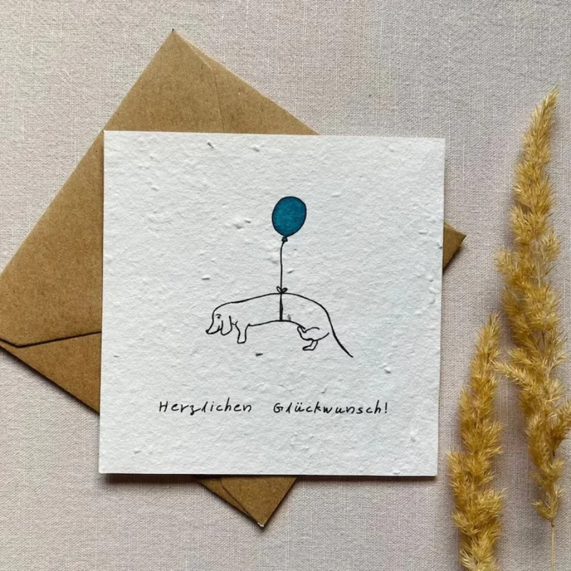 Einpflanzbare Postkarte – Geburtstag (versch. Designs)