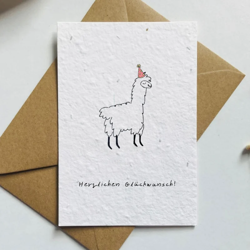 Einpflanzbare Postkarte – Geburtstag (versch. Designs)