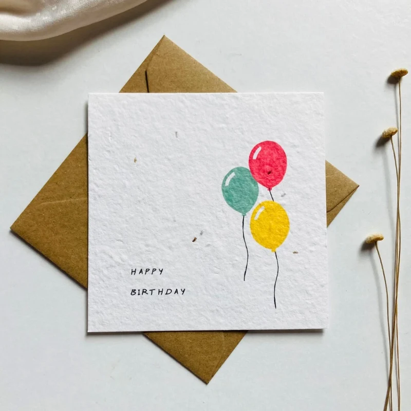 Einpflanzbare Postkarte – Geburtstag (versch. Designs)