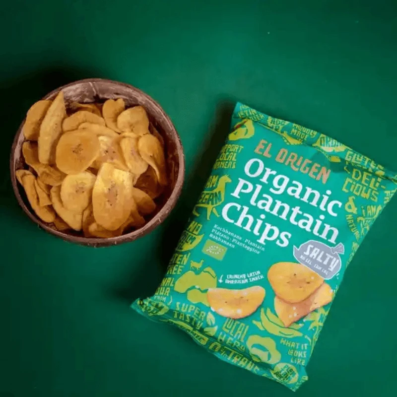 Bio Kochbananen Chips mit Meersalz