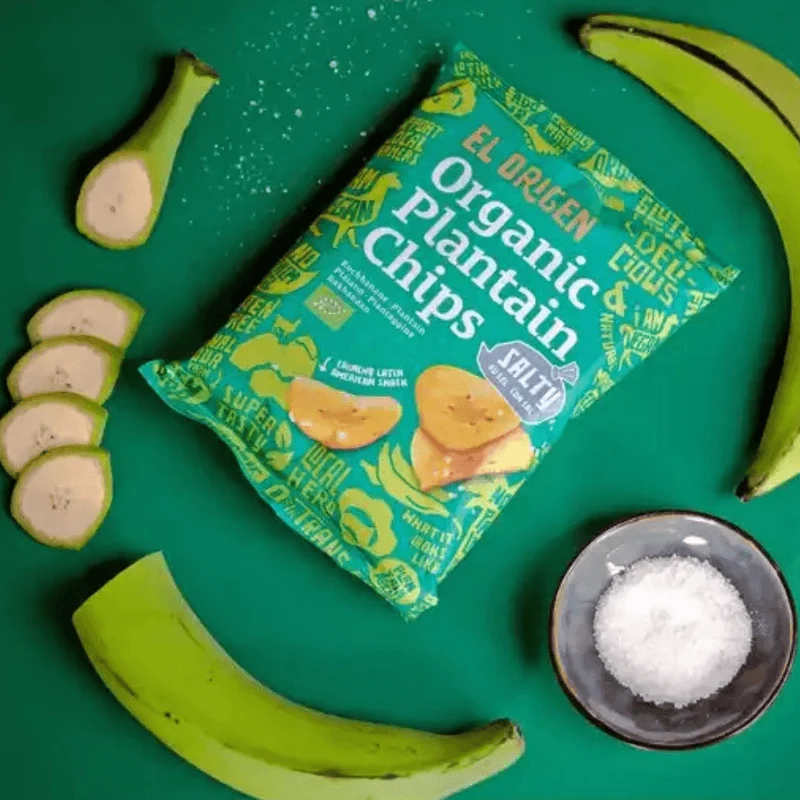 Bio Kochbananen Chips mit Meersalz