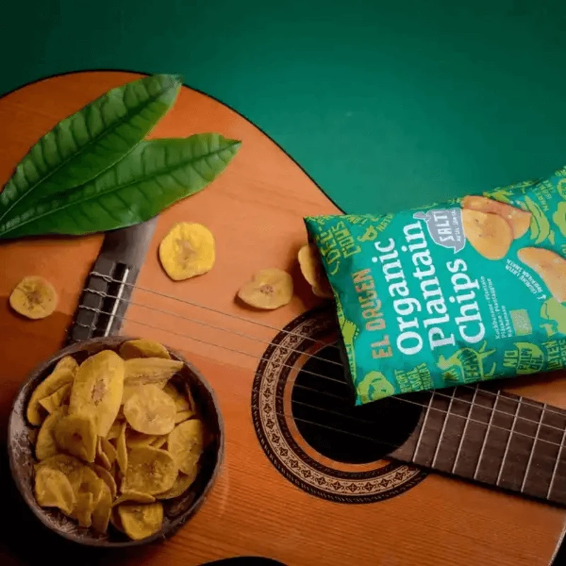 Bio Kochbananen Chips mit Meersalz