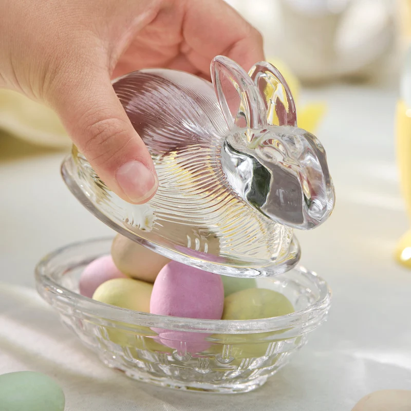 Ib Laursen Glas Hase mit Deckel