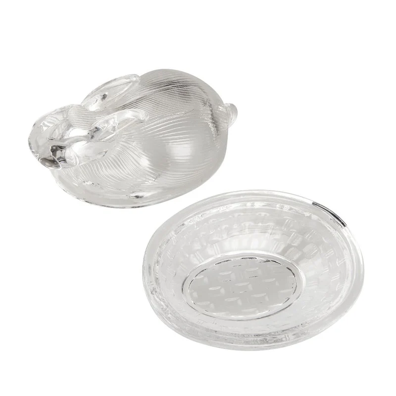 Ib Laursen Glas Hase mit Deckel