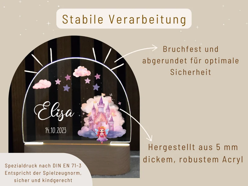 Nachtlicht Märchenschloss Fee