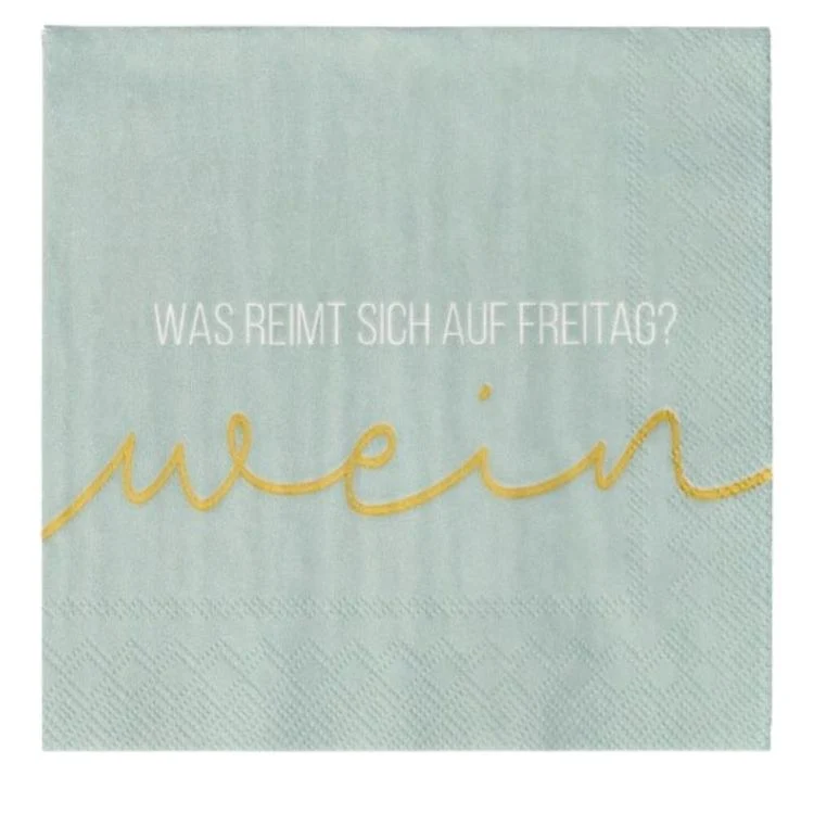 Räder Cocktailserviette Was reimt sich auf Freitag?