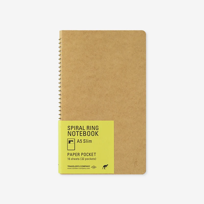 Paper Pocket A5 Slim Spiral Ring Notebook
