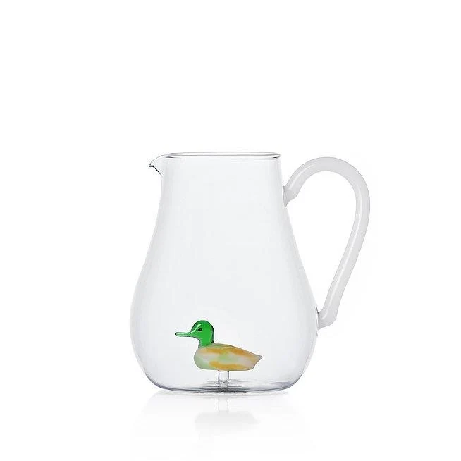 Glaskrug Saftkrug Wasserkrug mit Ente Animal Farm 1750ml