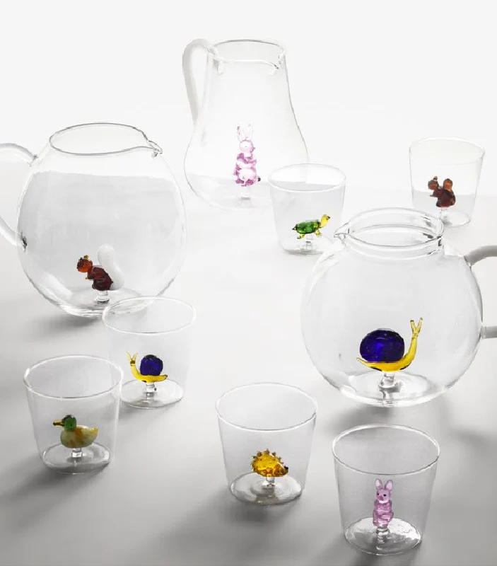 Glaskrug Saftkrug Wasserkrug mit Ente Animal Farm 1750ml