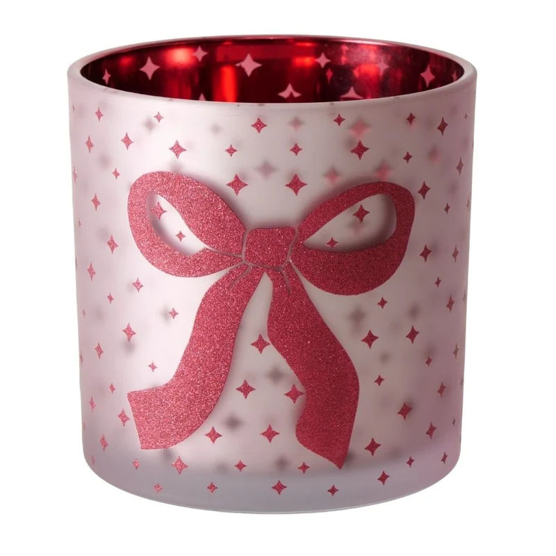 Windlicht Schleife pink