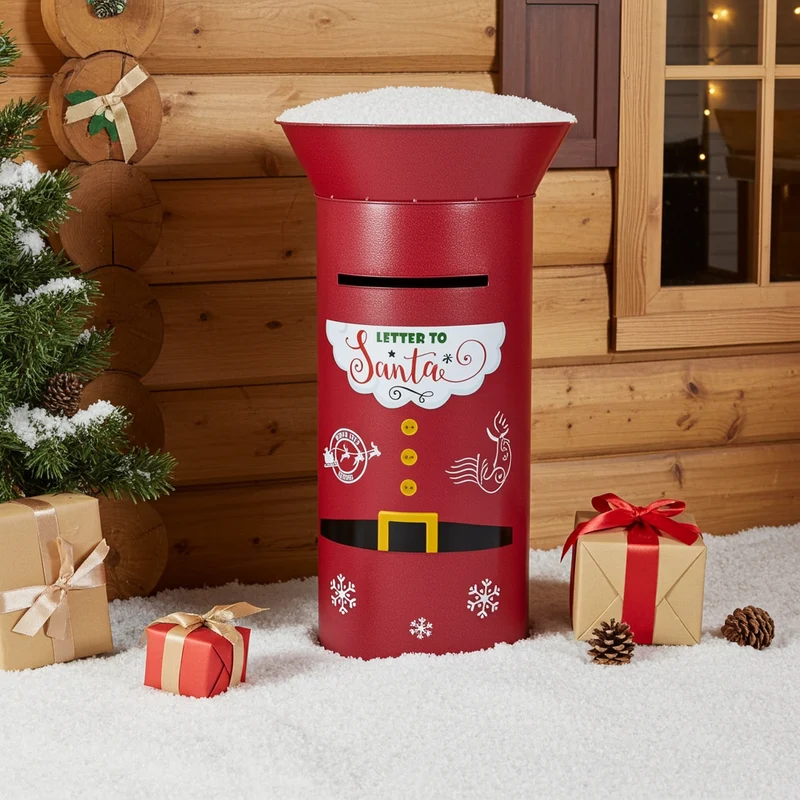 Weihnachtlicher Deko Briefkasten 78cm aus Metall