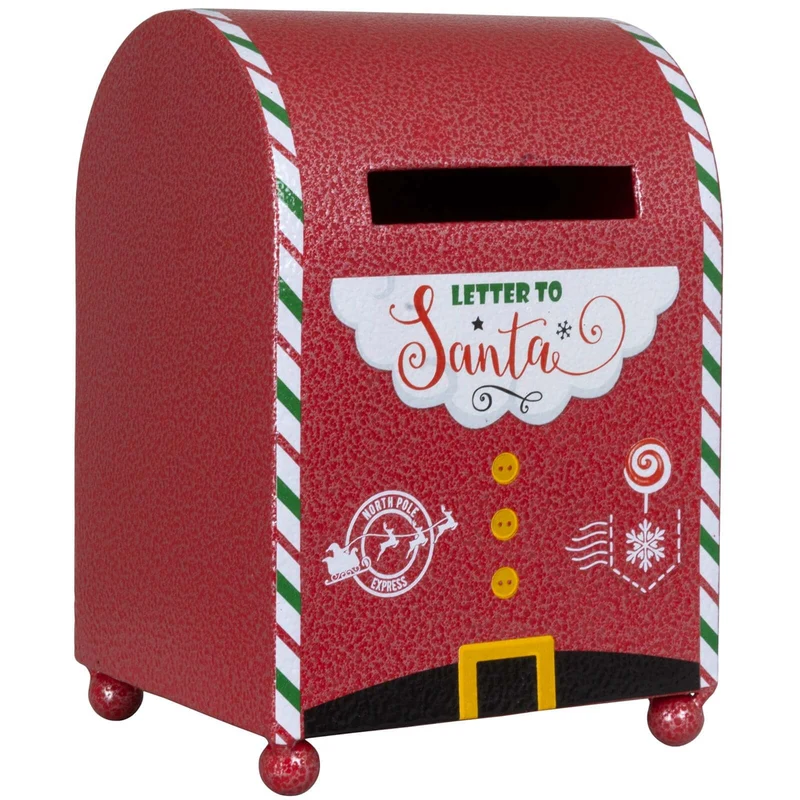 Weihnachtlicher Deko Briefkasten 19cm aus Metall