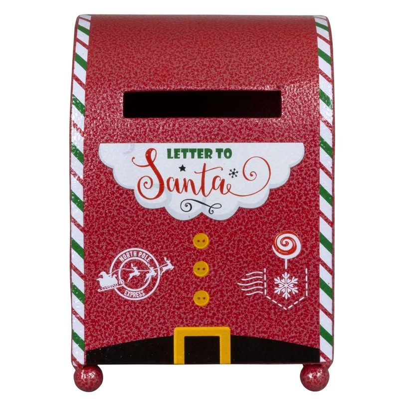 Weihnachtlicher Deko Briefkasten 19cm aus Metall