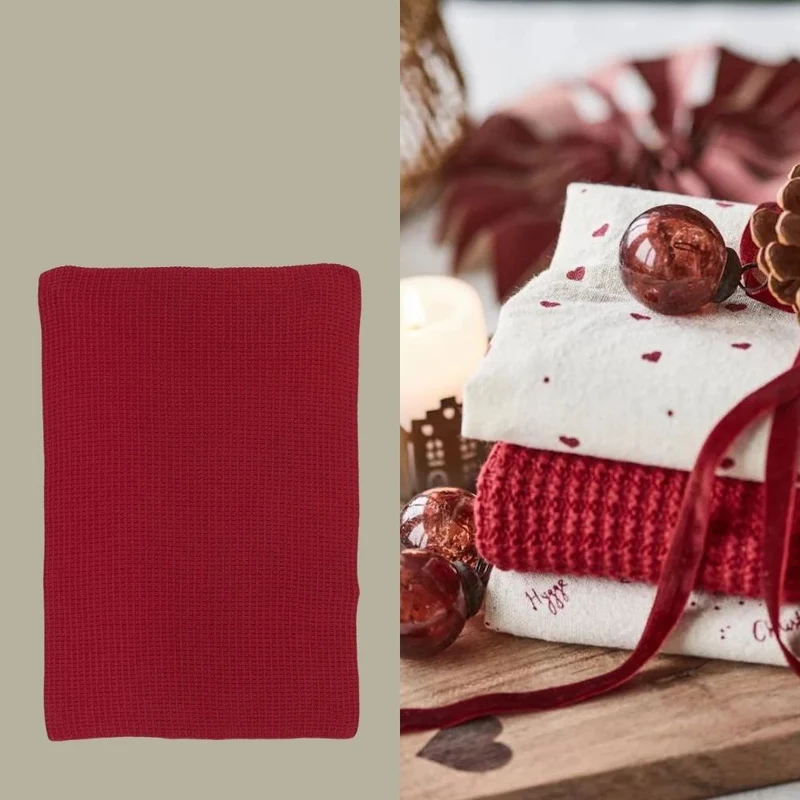 Ib Laursen Handtuch Mynte Strawberry gestrickt