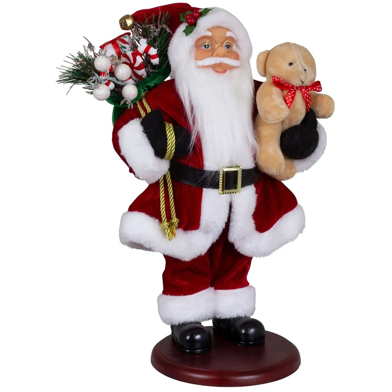Weihnachtsmann 45cm Sander auf Podest