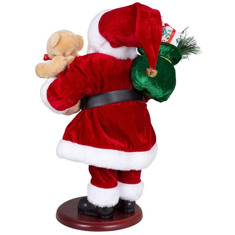 Weihnachtsmann 45cm Sander auf Podest