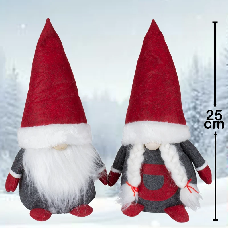 Wichtel 25cm (37cm) sitzend, Pärchen, 2 Stück