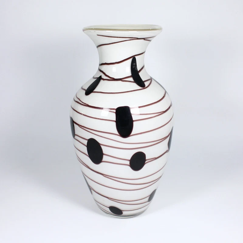 Glasvase Purple Dots 33cm
