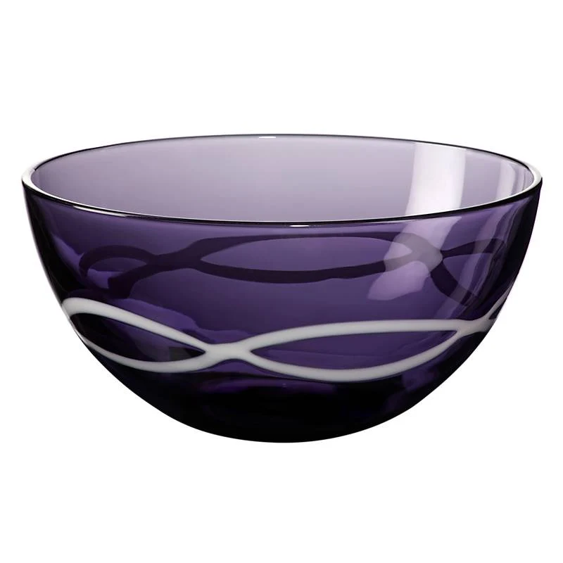 6 Schälchen Kompottschale Müßlischale Obst Glas lila violett Schale 12,5cm