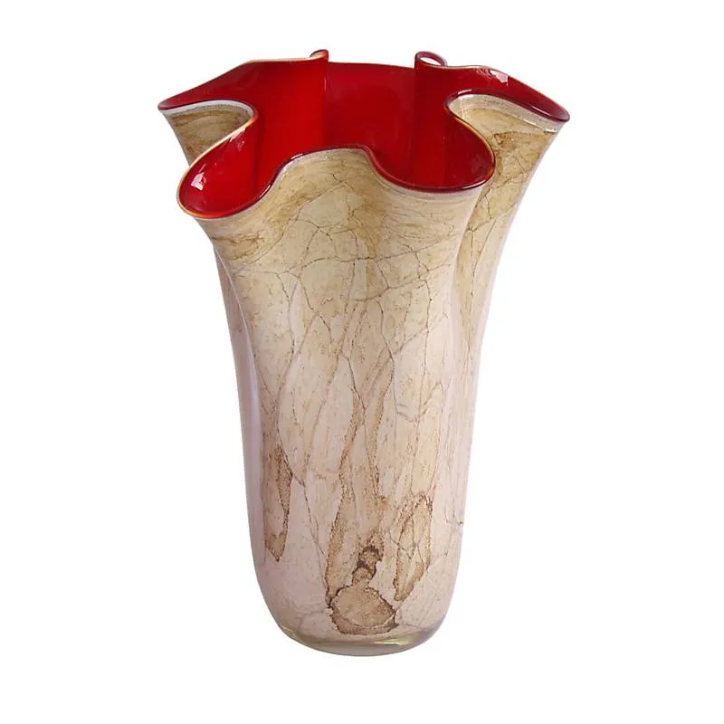 Blumenvase Jozy creme-rot Art Queen 37cm