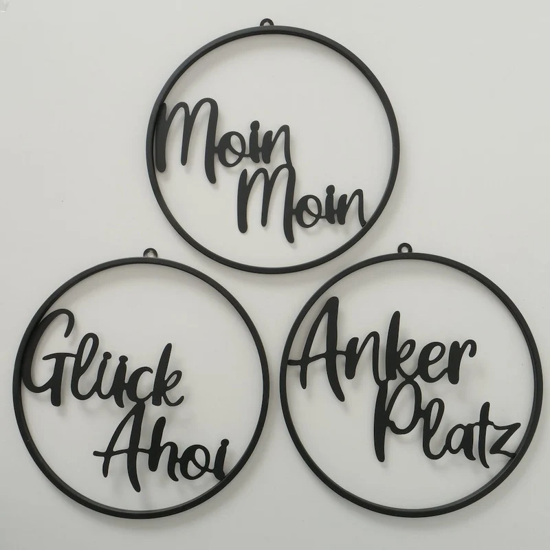 Dekohänger Glück Ahoi schwarz