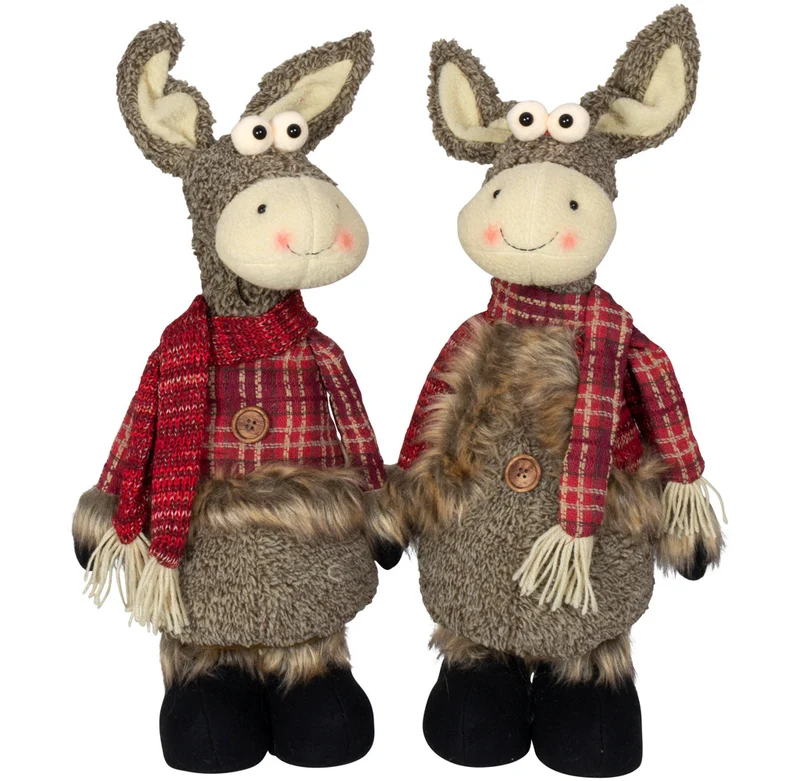 Esel 50cm stehend, Pärchen, 2 Stück
