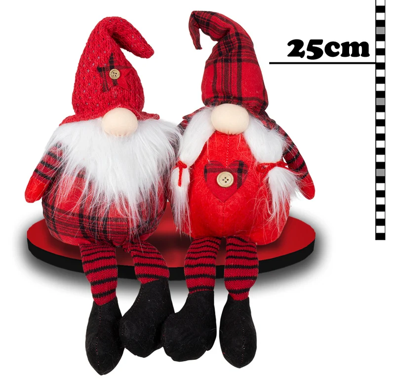 Wichtel 25cm Kantenhocker, Pärchen, 2 Stück