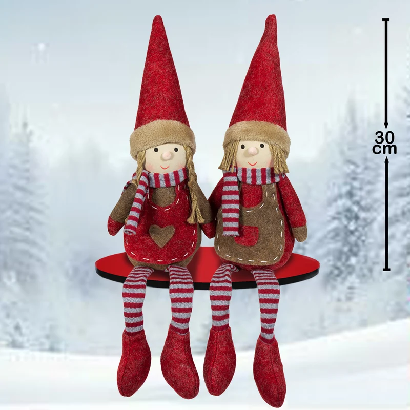 Wichtel 25cm Kantenhocker, Pärchen, 2 Stück