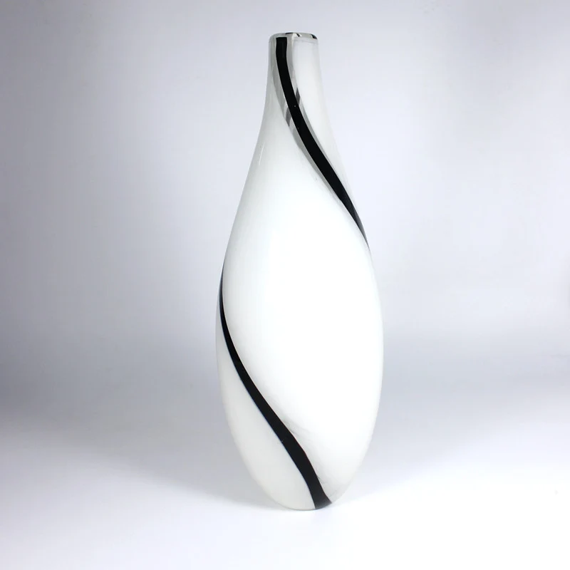 Glasvase Black & White 40,5cm