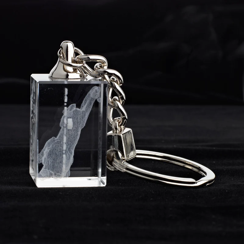 Glasschlüsselanhänger Sternzeichen Löwe 3x2cm