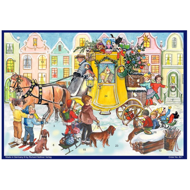 A4 advent calendar “A Stagecoach Full of Gifts”
