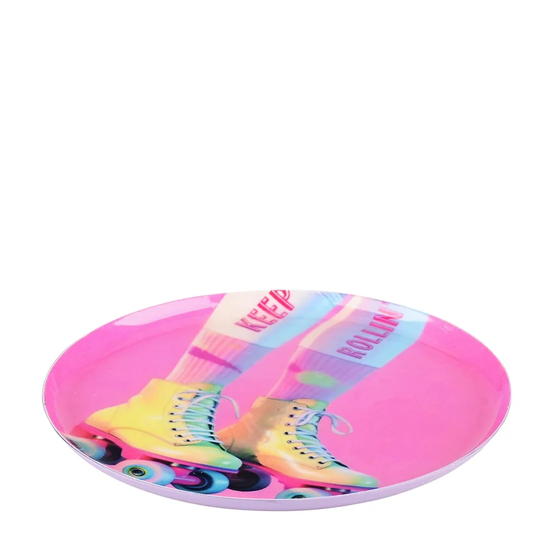 Dekotablett Rollschuhe Rosa 13 cm