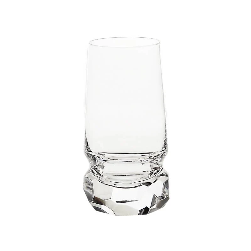 Wasserglas Basic Diamonds 370ml, Transparent, aus Bleikristall