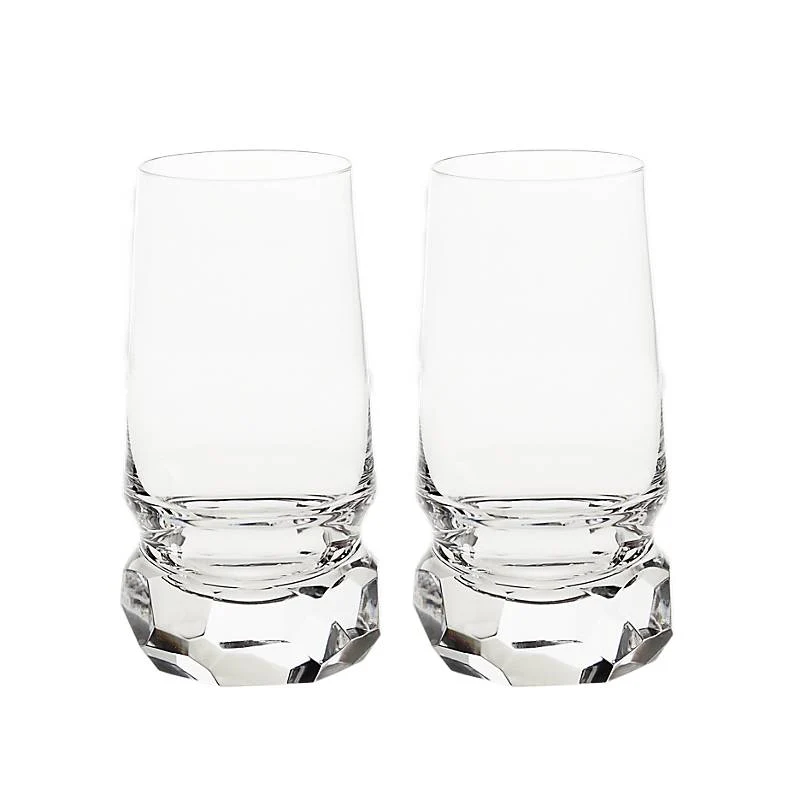 Wasserglas Basic Diamonds 370ml, Transparent, aus Bleikristall