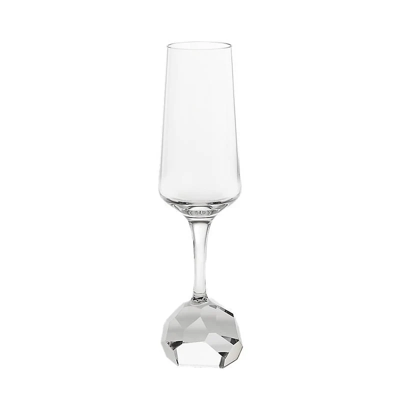 Champagnerglas Basic Diamonds 200ml, Transparent, aus Bleikristall