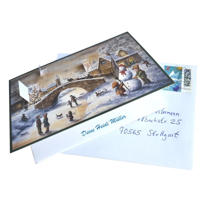 Postcard Advent calendar “At the Bridge”