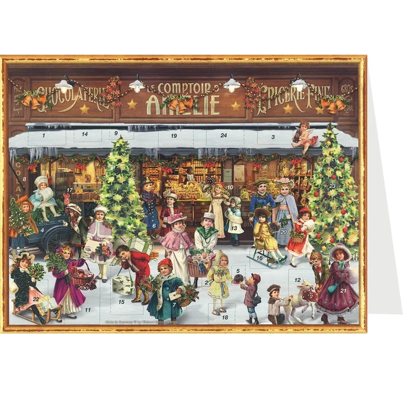 Postcard Advent calendar “Victorian Shop”