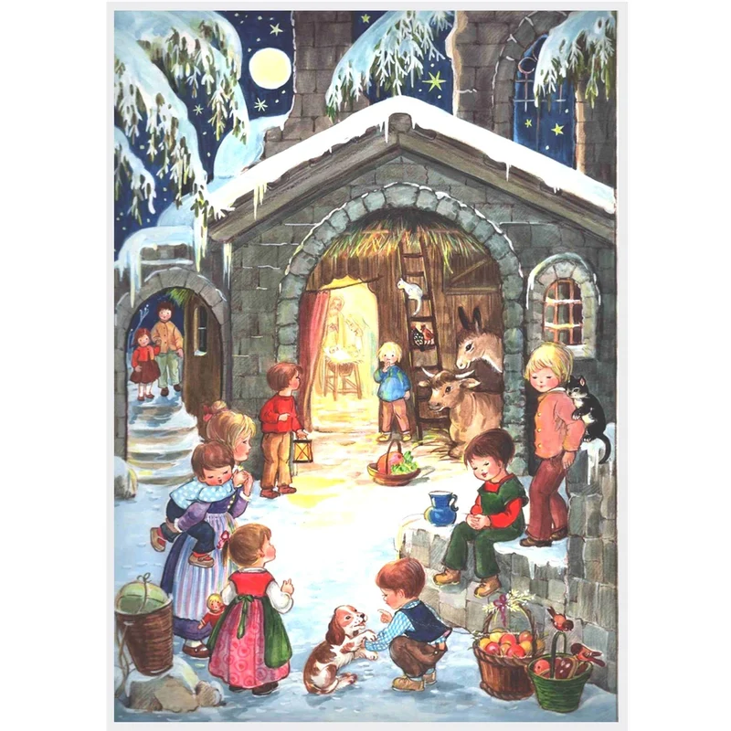 A4 Advent calendar “At the Stable”